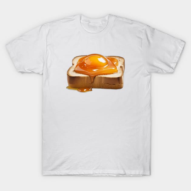 Apricot Kawaii Food Bread Sandwich Yummy Vintage Retro T-Shirt by Flowering Away